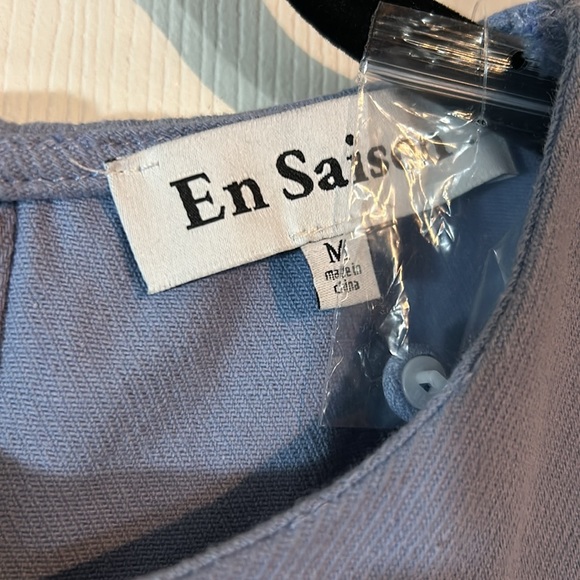 NWT En Saison Bijou Crop Top Blue Size medium - Picture 5 of 13